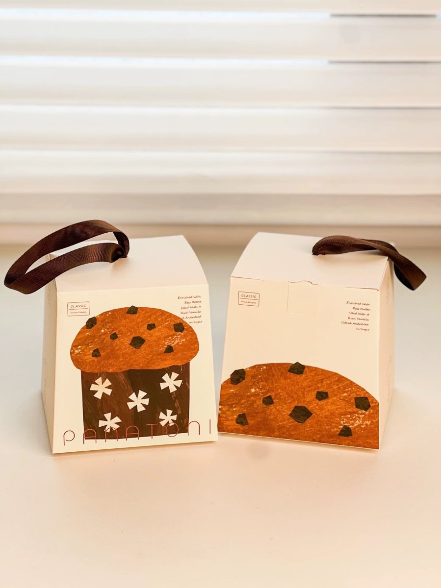 Cute 5 - Inch Panettone Carry Handle Box - PurePax Limited