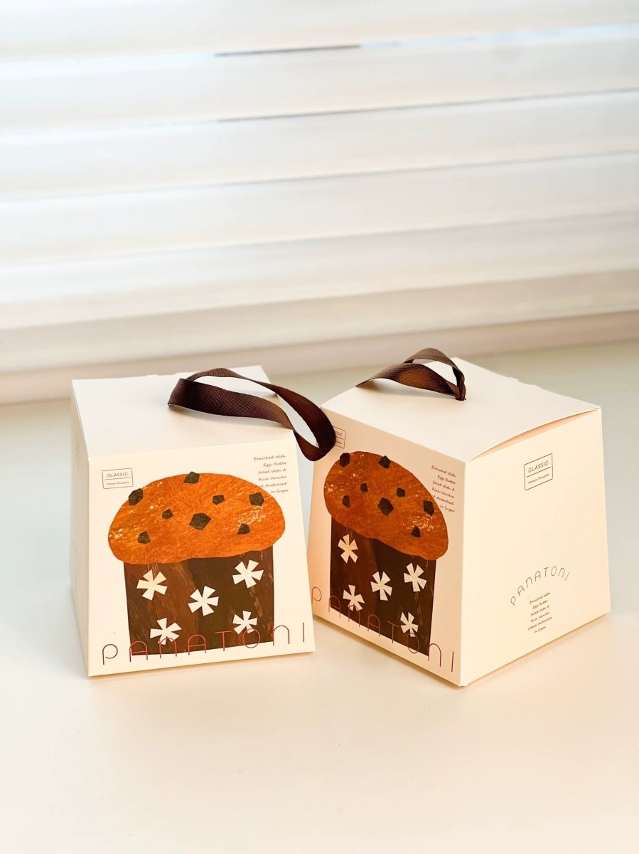 Cute 5 - Inch Panettone Carry Handle Box - PurePax Limited